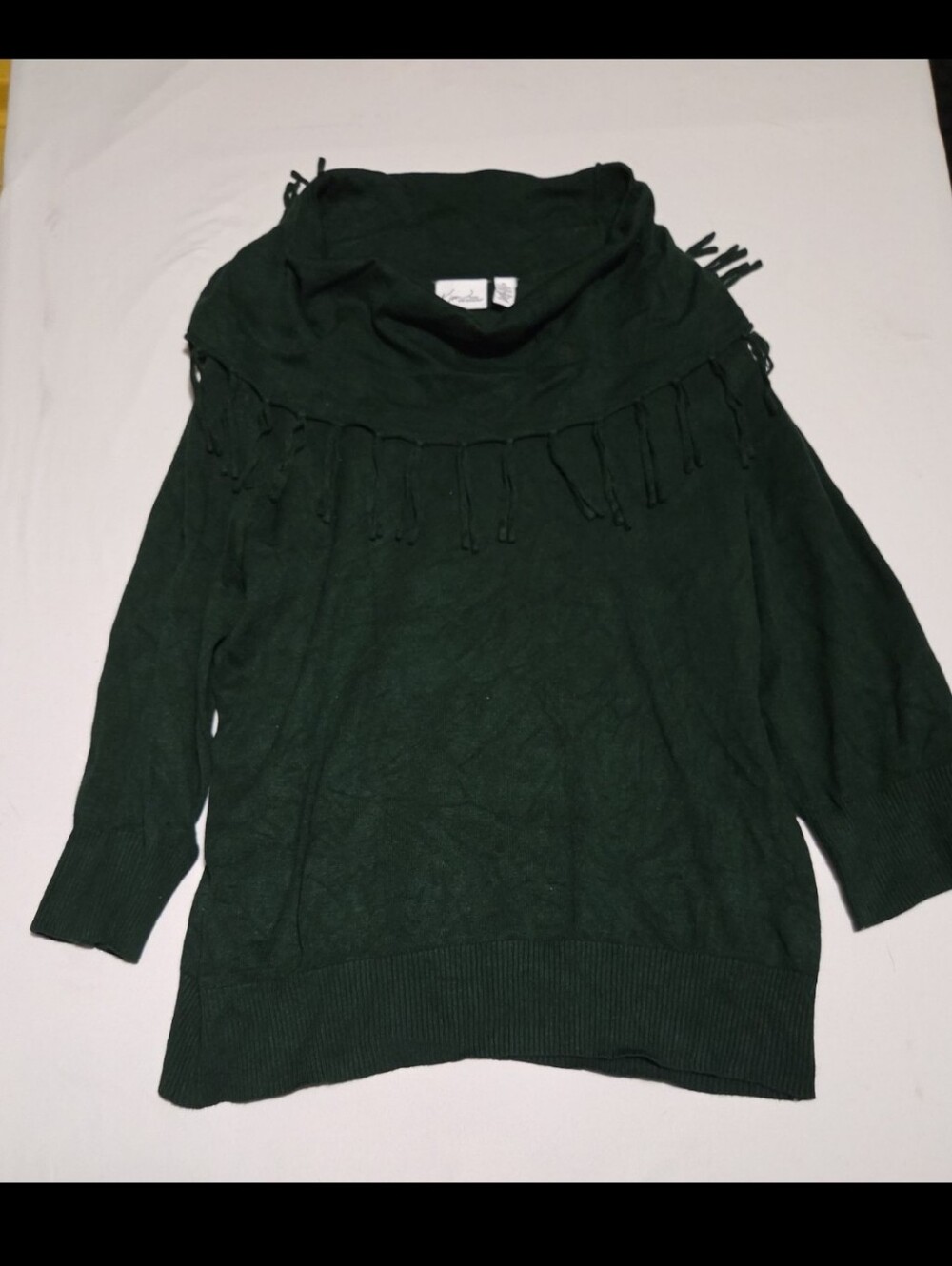 Kim rogers Women's petite large green long sleeve sweater #21